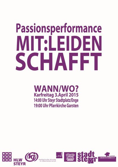 Plakat zur Passionsperformance