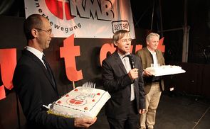 V. l.: KMB-Abteilungsleiter Wolfgang Schönleitner, KMB-Obmann Bernhard Steiner und dessen Stellvertreter Hans Kirchner.