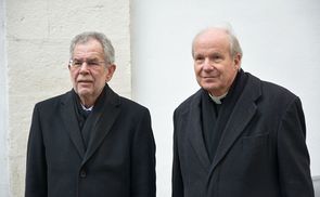 Adventbesuch von Bundespräsident Alexander Van der Bellen (l.) bei Kardinal Christoph Schönborn.