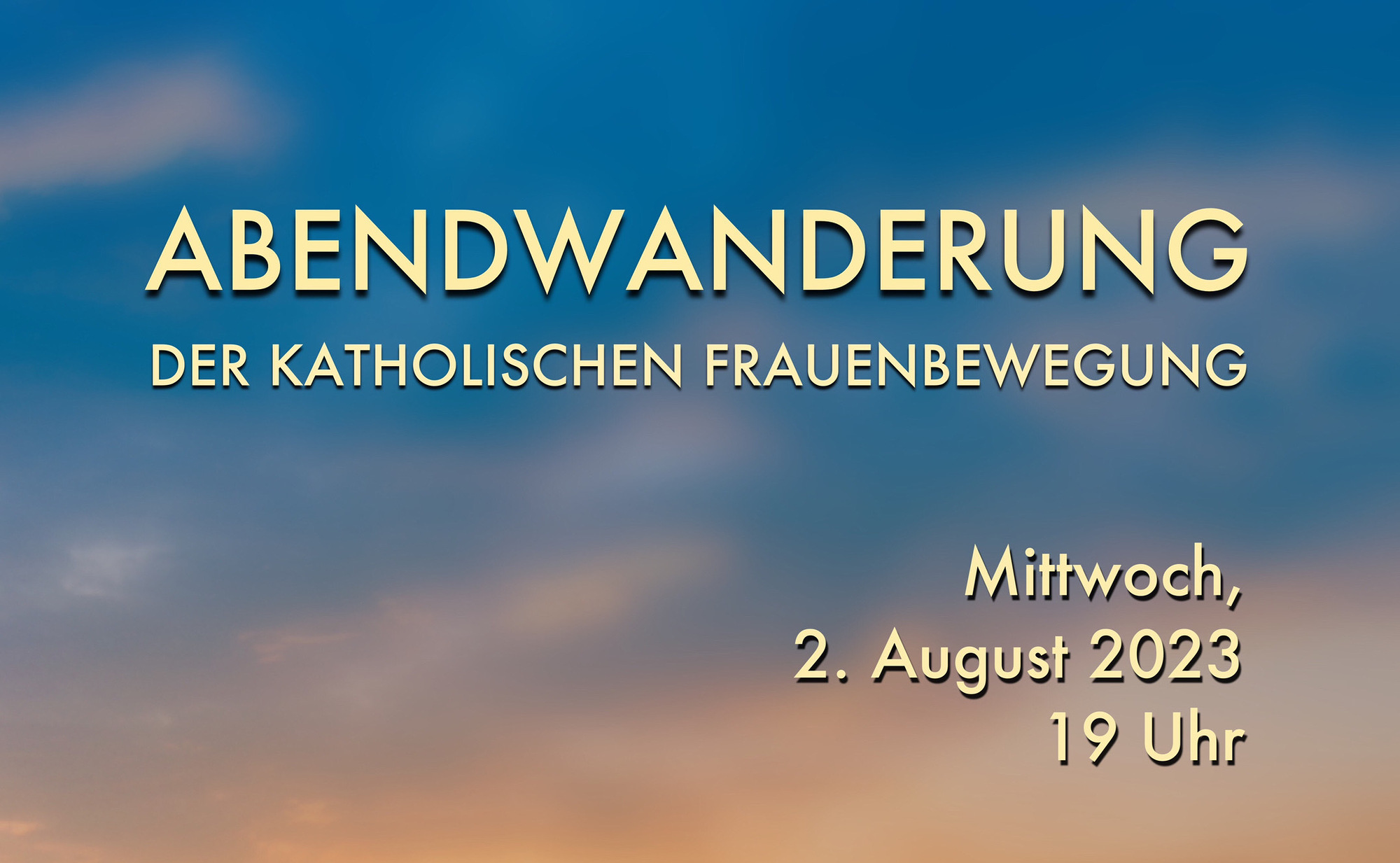 Flyer Abendwanderung kfb