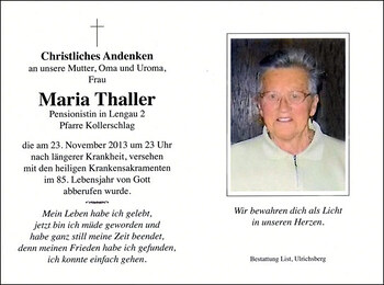 Maria Thaller