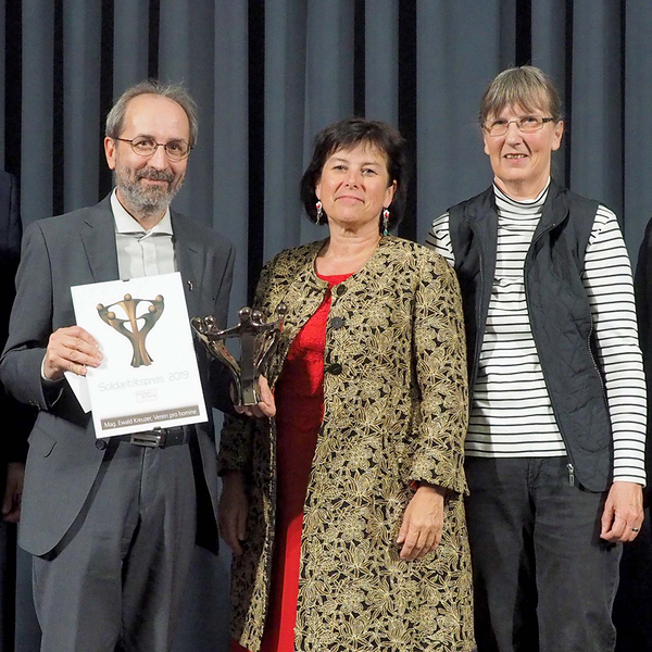 Ewald Kreuzer bei der Solidaritätspreisverleihung 2019