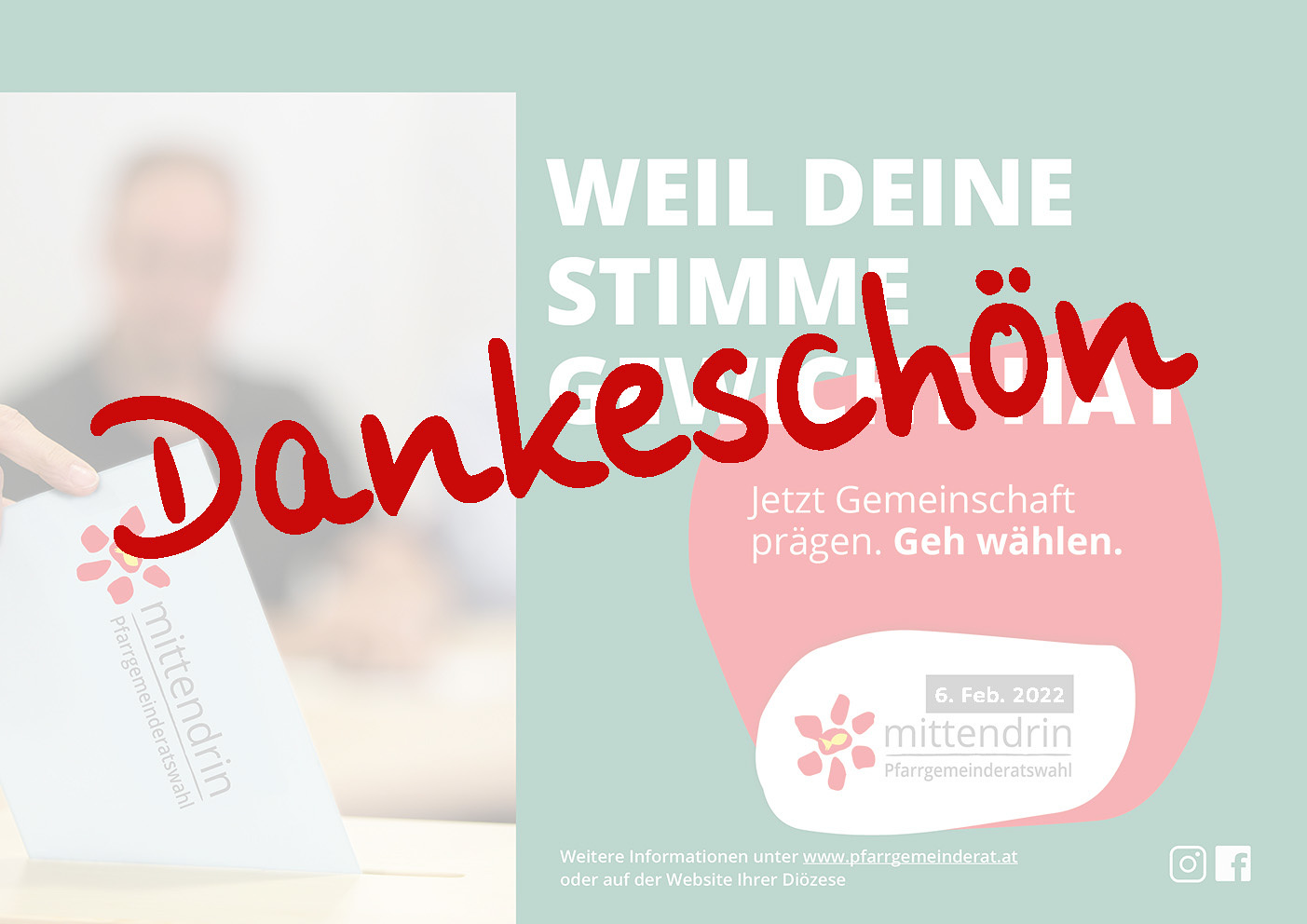 Danke für die Wahlbeteiligung