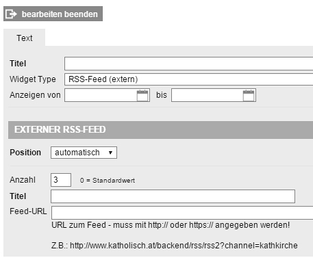 Widget erstellen / © Diözese Linz Kommunikationsbüro Widget erstellen