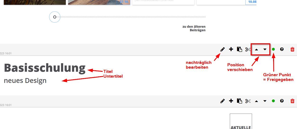 verschieben und bearbeiten