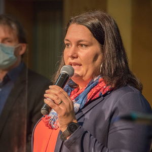 Gedenkfeier an die Opfer des ehemaligen KZ Außenlagers Ternbergzum Thema „Menschlichkeit ohne Grenzen“Bild: Anita Buchberger - Veranstalterin (Beauftragte für die Jugendpastoral im Dekanat Weyer)Foto: Haijes 