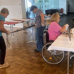 ... werden die Orgelpfeifen ... gereinigt, gewischt, poliert.