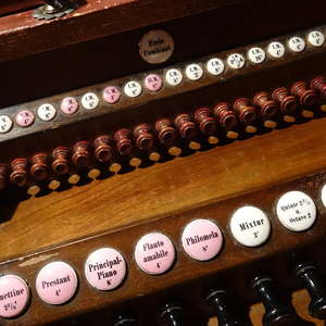 Register der Mauracher-Orgel...