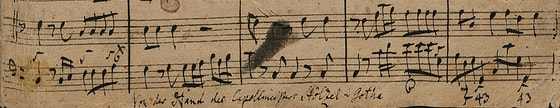 Johann Kuhnau: Magnificat (Manuskript) - Von der Hand des Capellmeisters Stölzel in Gotha / © Staatsbibliothek zu Berlin (D-B)/PD Johann Kuhnau: Magnificat (Manuskript) - Von der Hand des Capellmeisters Stölzel in Gotha