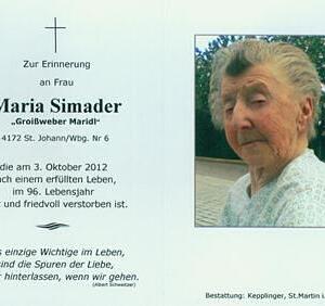 gestorben am 03. Oktober 2012