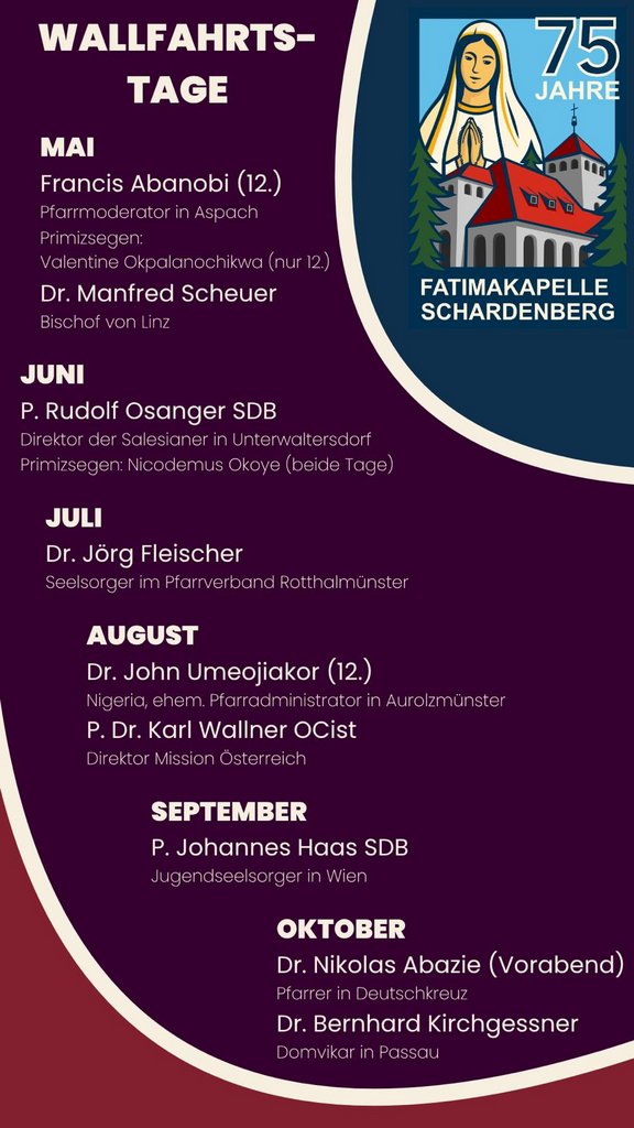 75 Jahre Fatimakapelle