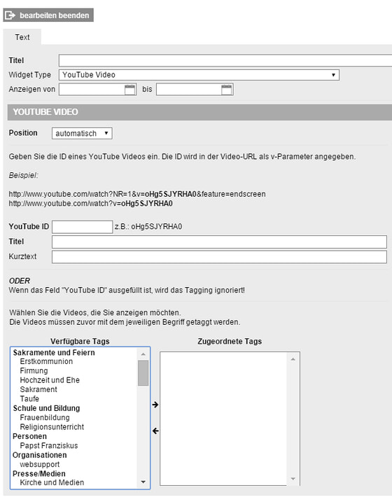 Widget erstellen / © Diözese Linz Kommunikationsbüro Widget erstellen