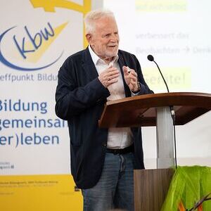 Tagungsreferent Bruno Buchberger, Gründer des Softwareparks Hagenberg, über Wissenschaft und Meditation