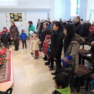 Kindersegnung 2015 in der Stadtpfarrkirche Urfahr mit dem Kindergarten Schwalbennest.