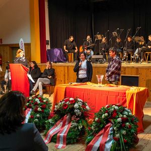 Gedenkfeier an die Opfer des ehemaligen KZ Außenlagers Ternberg unter dem Thema „Politischer Widerstand“Bild: Gedanken von Jugendlichen zum Thema Politischer Widerstand