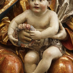 Jesuskind mit Rosenkranz.