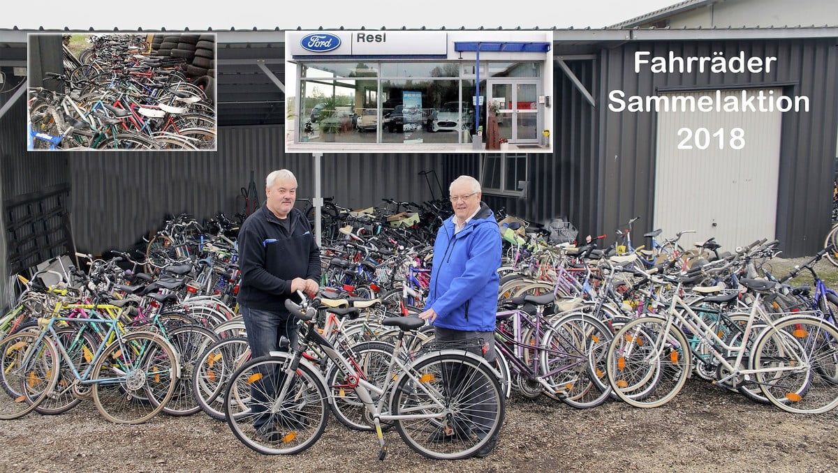 Fahrradsammelaktion 2018 / Foto: Anton Eilmannsberger 300 Räder wurden an das B7 übergeben