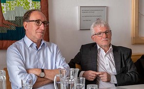 Sozialminister Johannes Rauch und Caritas OÖ-Direktor Franz Kehrer
