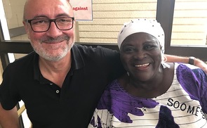 Heribert Ableidinger mit Florence Kuruma in Ghana