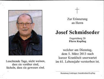 Josef Schmidseder / © Pfarrgemeinde Kopfing Josef Schmidseder