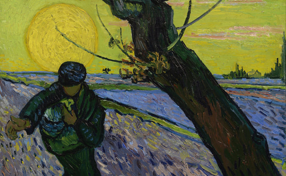 Vincent van Gogh: Der Sämann (1888) (Link zum Foto: https://commons.wikimedia.org/wiki/File:Vincent_van_Gogh_-_The_sower_-_Google_Art_Project.jpg)