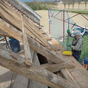 Renovierung Dach Doblkapelle / 1. Tag