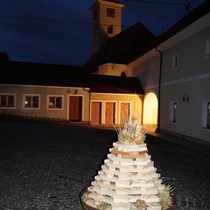 Osterfeuer im Pfarrinnenhof                          