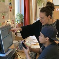 Jugendliche beim Bewerben