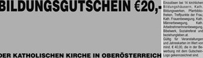 Bildungsgutschein der Diözese Linz