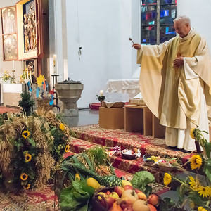 Das Erntedank und Pfarrfest in der Pfarre Kirchdorf an der Krems im 2. Oktober 2016.