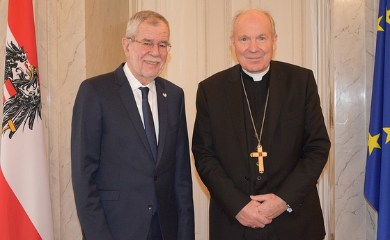 Festliches Mittagessen des Bundespräsidenten für Kardinal Schönborn anlässlich seines 75. Geburtstags