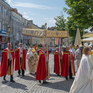 Gottesdienst und Fronleichnamsprozession in Kirchdorf/Krems