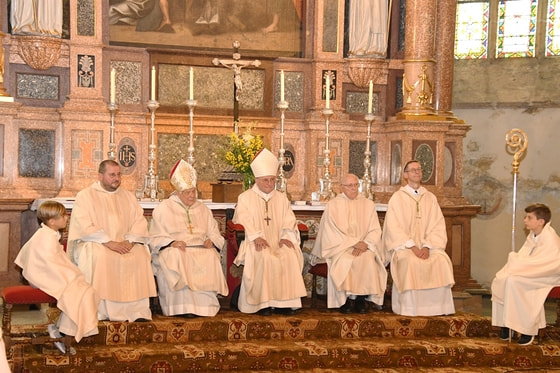 Festgottesdienst in St. Lambrecht mit den Jubilaren  Bischof em. Aichern und Abt Plank