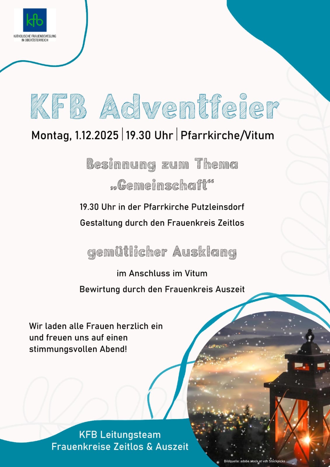 Einladung kfb Adventfeier