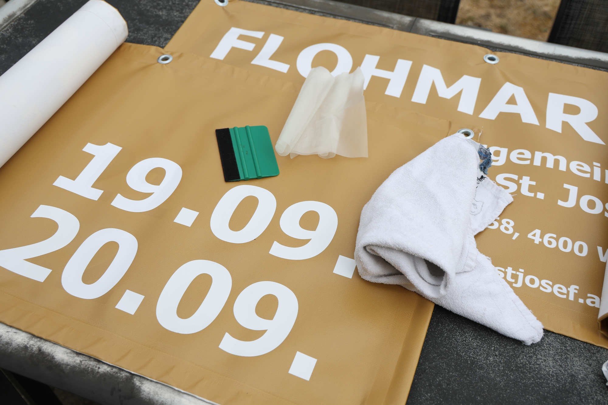 Transparent für den Flohmart