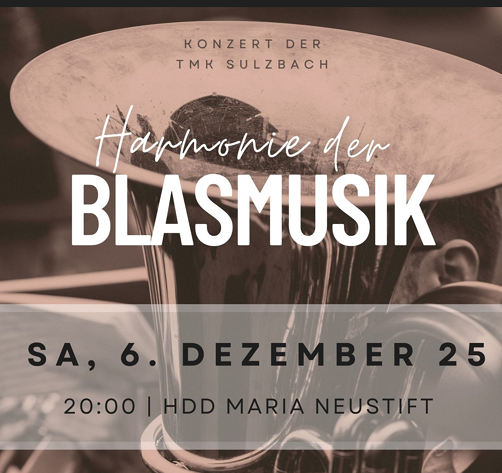 Einladung zum Konzert Harmonie der Blasmusik
