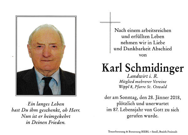 Unsere Verstorbenen 2018