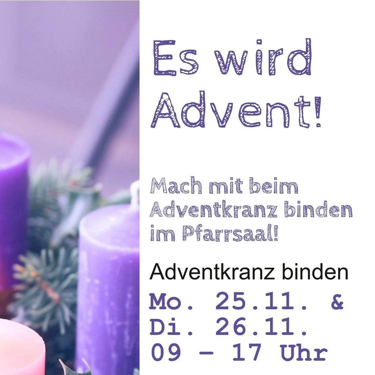 Adventkranz binden