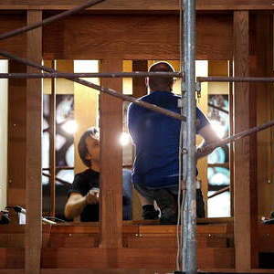 Umbauarbeiten im Mariendom Linz zur Innenraumgestaltung
