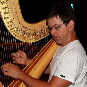 Und dann an der Harfe wieder Werner Karlinger...