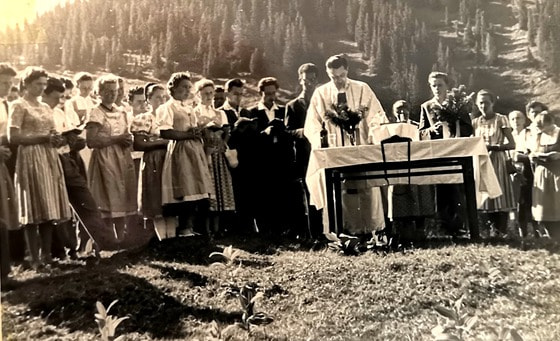 Jugendausflug Hochkönig Bergmesse 1963 / Dank an Berta Strasser Jugendausflug Hochkönig Bergmesse 1963