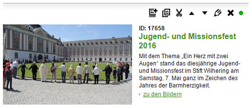 Titelverlinkung im System der Diözese Linz