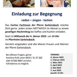 Fachteam Caritas - Begegnungsnachmittage