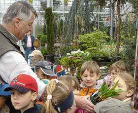 Kindergartenausflug in eine Gärtnerei