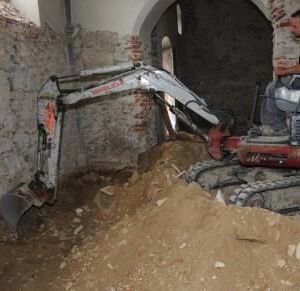 Boden entfernen und Einschottern