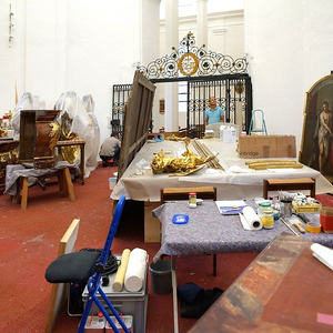 Die Bänke werden wieder montiert 17.09.2016