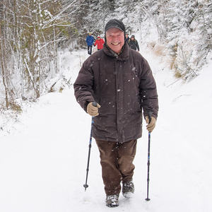 Bischofs Visitation Dekanat Weyer, Wanderung, Visitation mit den Mitgliedern der Pastoralkonferenz Dekanat Weyer in Trattenbach im SchneeFoto: Jack Haijes