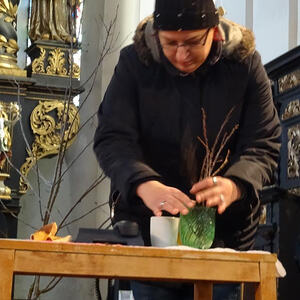 Barbara mit Barbarazweigen.