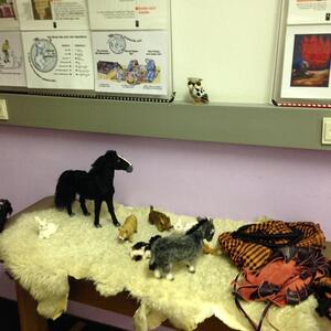 Tierarten die in der Bibel erwähnt werden, rechts: Tuch und Schuhe 