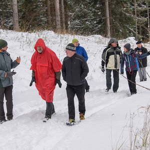 Bischofs Visitation Dekanat Weyer, Wanderung, Visitation mit den Mitgliedern der Pastoralkonferenz Dekanat Weyer in Trattenbach im SchneeFoto: Jack Haijes